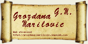 Grozdana Marilović vizit kartica